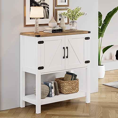 Console Table Coffee Bar Sofa Cabinet (White)