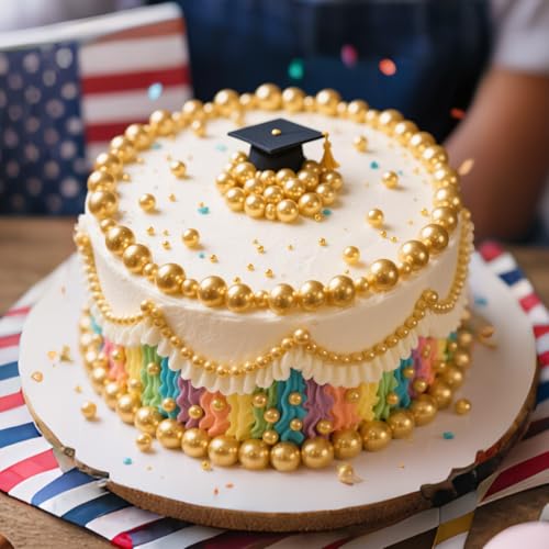 Edible Gold Pearl Sprinkles for Cake Decorating (Gold Pearl)