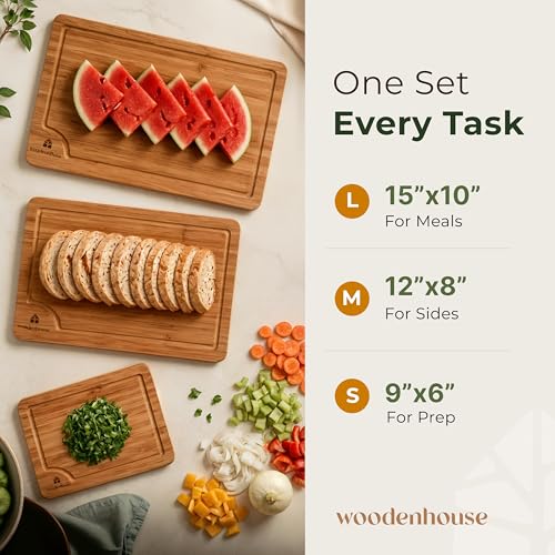 Wooden Cutting Board Set of 3