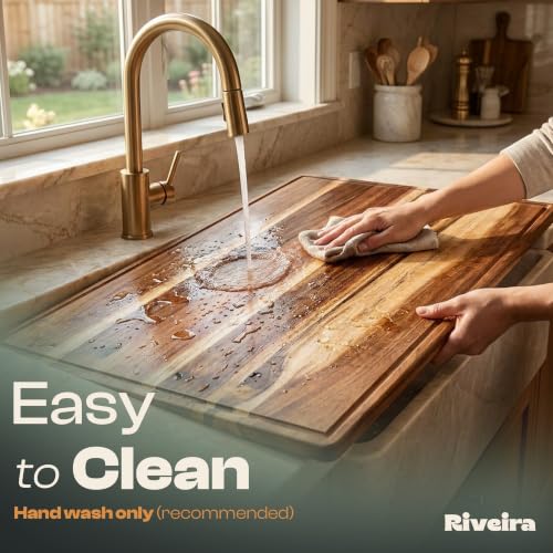 Extra Large Acacia Wood Cutting Board for Kitchen (36.6"L x 24.5"W)