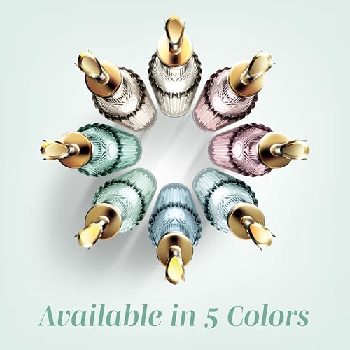 Glass Olive Oil Bottle Dispenser (Elegant Fluted / Green)
