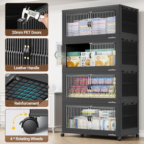 600Qt Extra Large Stackable Storage Bins with Lids (3 Count)
