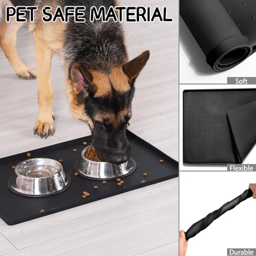 Silicone Cat & Dog Food Mat for Floors Waterproof