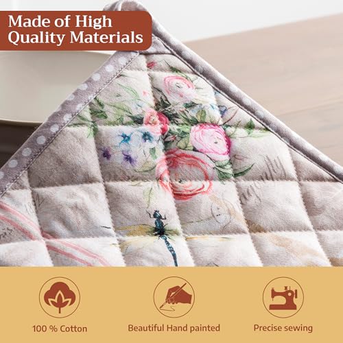 Pot Holders 100% Cotton Potholders (094 - Champ De Mars / 8" x 8" (Pot Holder Pack of 1))