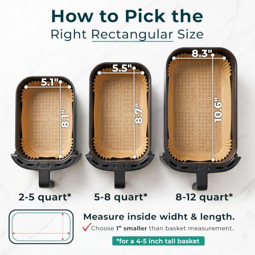 Cathy Yoder's XL Rectangle Air Fryer Liners (10 inch - Rectangle)