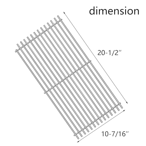 20-1/2" Stainless Steel Cooking Grates Replacement Parts for DCS 24“, 36”, 48“ Series Grill (20 1/2" x 31 5/16")