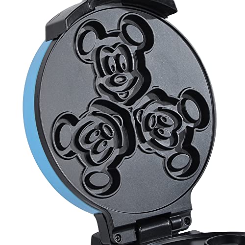 Disney Mickey & Minnie Double Flip Waffle Maker by Select Brands (White and Blue)