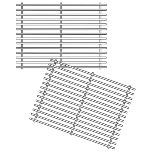 Htanch15inch 7522 Stainless Steel 9mm Cooking Grid Grates for Weber 7523 Genesis Silver A