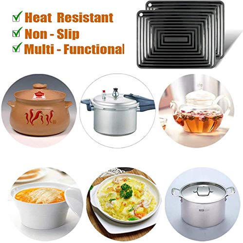 Large Silicone Trivet Mats for Hot Dishes (2 Count)