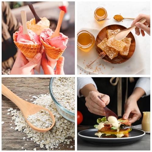 24 Pcs Small Wooden Spoons (Multiple Color)