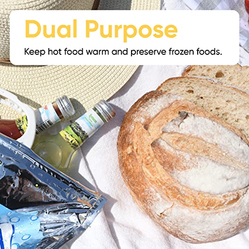 Hot and Cold Insulated Bags for Food Delivery (X-Large (Grocery Size))