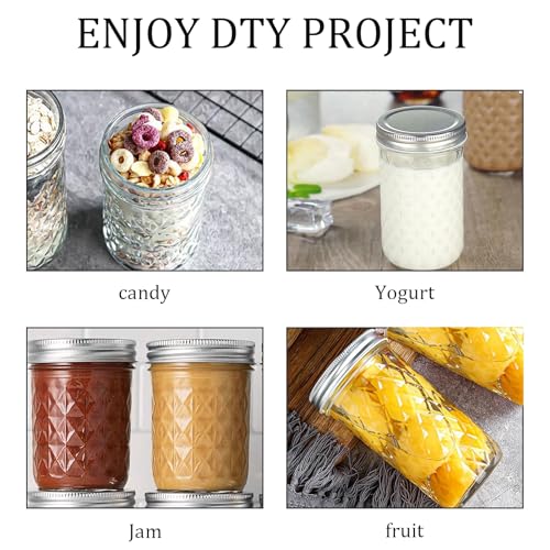 8oz 250ml Glass Mason Jars 6 Pack (8 oz)