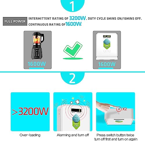 1600W Step up Transformer 110v to 220v Voltage Use Europe to US (1600W)