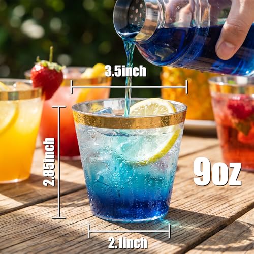 200 Pack Gold Plastic Cups (9-Gold-200)