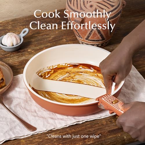 21pcs Ceramic Cookware Set (Terracotta / 21 Piece)