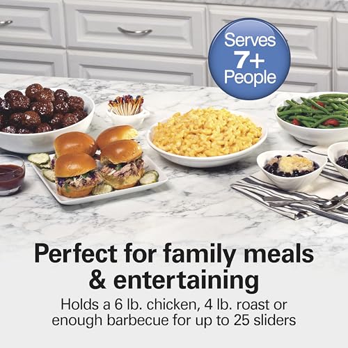 6 Quart Set & Forget Programmable Slow Cooker (6 Quarts, Flexible Programming, Black)