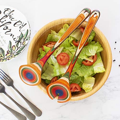 Baltique Marrakesh Collection Wooden Salad Serving Utensils Set