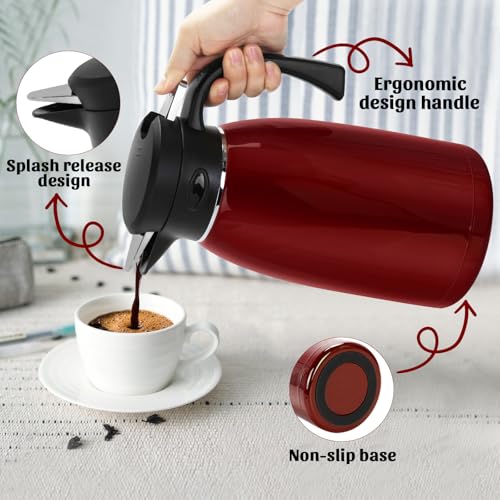 70oz Thermal Coffee Carafe (70oz, Red / 70 Ounces)