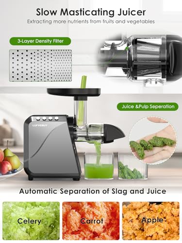 Cold Press Juicer for Celery Carrot Orange