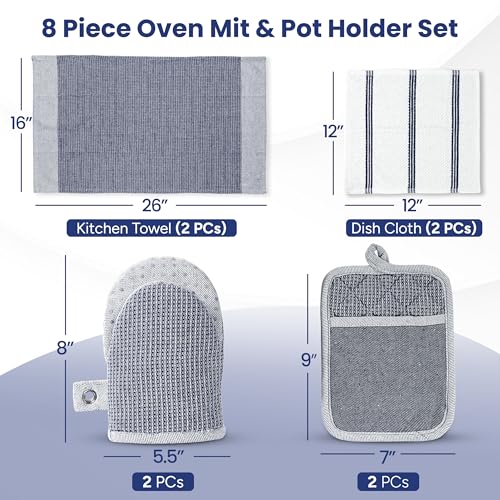 Mini Oven Mitts Set (09: Oven Mitts - Indigo / Oven Mitt Set - 8 Pack)