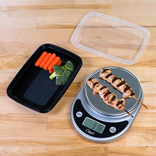 Meal Prep Containers [15 Pack] 1 Compartment Food Storage Containers with Lids (Black / 1-COMP-28OZ-15PK)