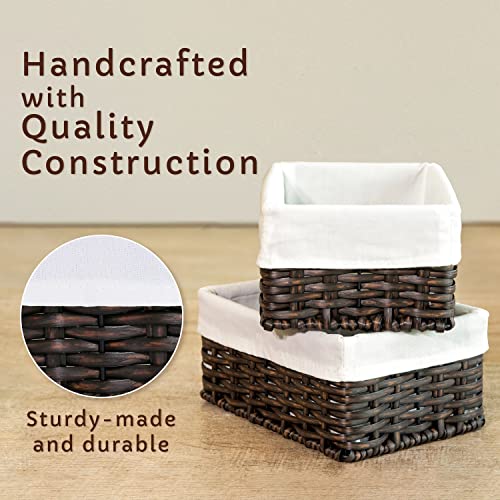 WeeNest Baskets for Organizing (Walnut Brown)