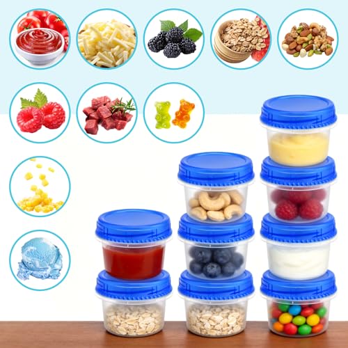 24 Pack Freezer Containers with Screw On Lids (6oz-24pack)