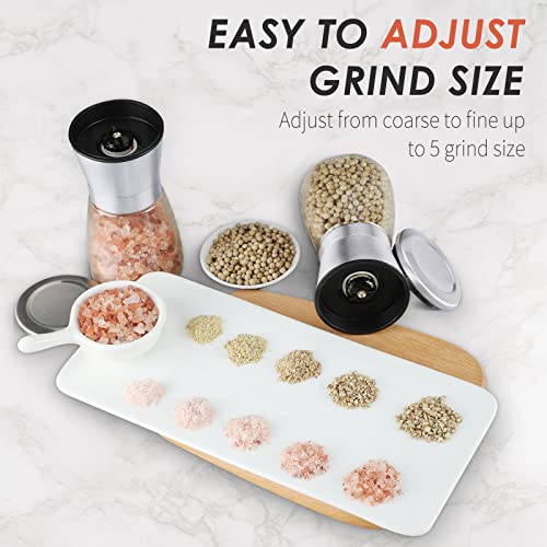 Salt and Pepper Grinder Set (2pcsSliver-1)