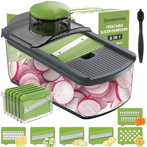 Mandolin Slicer for Kitchen Food (6 Count)