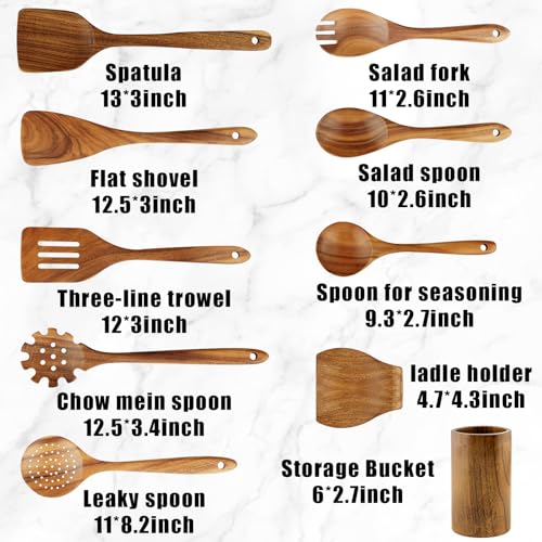 Wooden Spoons for Cooking (10 Count)