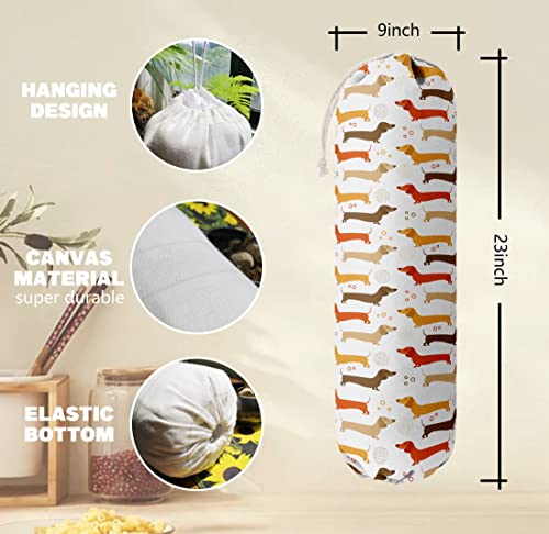 Dog Pattern Grocery Bags Holder Organizer (Dog 09)