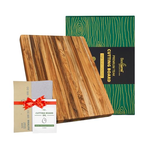Teak Wood Cutting Board with Hand Grip (22"L x 16"W)