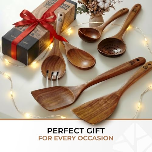 Wooden Spoons for Cooking 6 Pcs (6 Pcs)