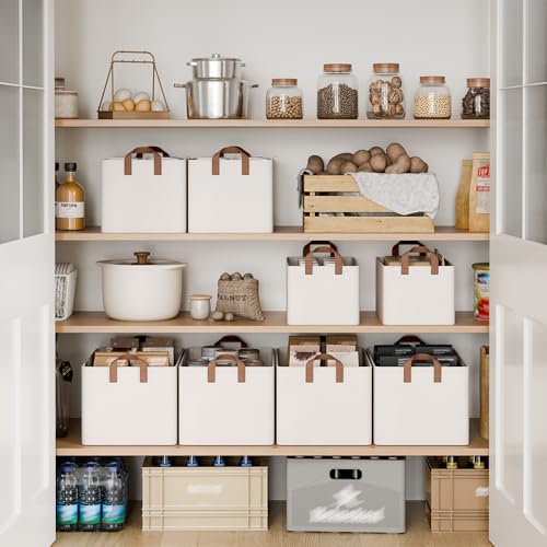 Closet Storage Baskets (Natural Color / 19" L x 13 ¼" W x 11" H)