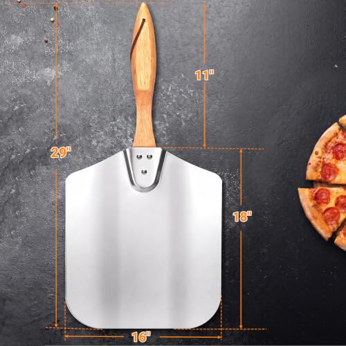 16"x18" Pizza Peel with Wooden Handle (16" x 18")