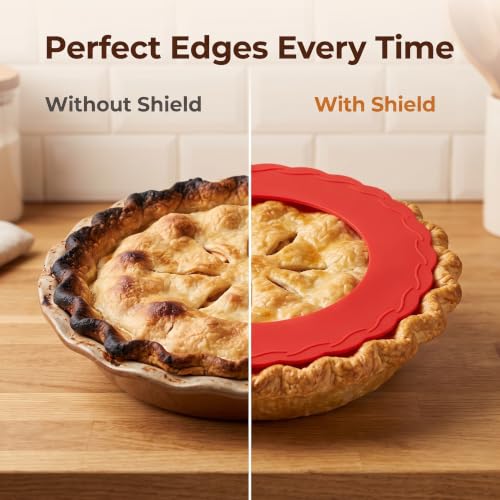 4 Pcs Mini Silicone Pie Crust Shields for 4