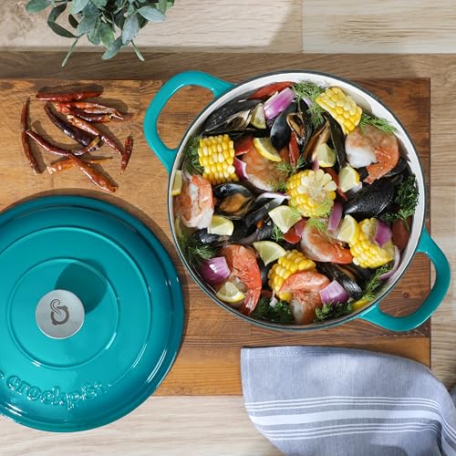 Artisan 7 Quart Round Dutch Oven (Teal Ombre / 7-Quart)