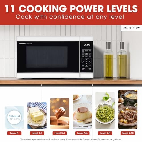 SMC1161KW 1.1 cu. ft. 1000W White Countertop Microwave Oven (White)