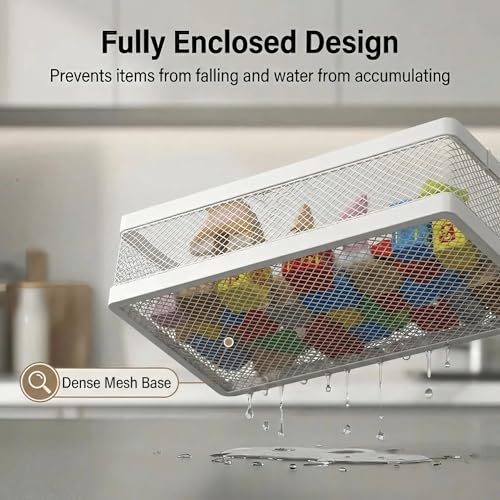 Mesh Shower Caddy Wall Mount (White / Full Mesh (12.6" Wide))