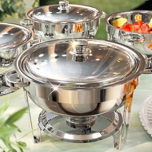 Chafing Dishes for Buffet 4 Pack (4 PACK / Silver)