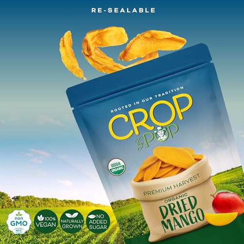 CROP BY POP Organic Sun Dried Mango Slices (Organic Dried Mango / 32 oz)