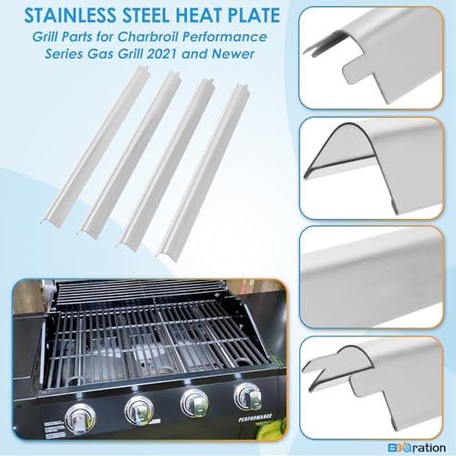17" Grill Grate and Heat Plate for Charbroil Performance 4 (17inch (4B))