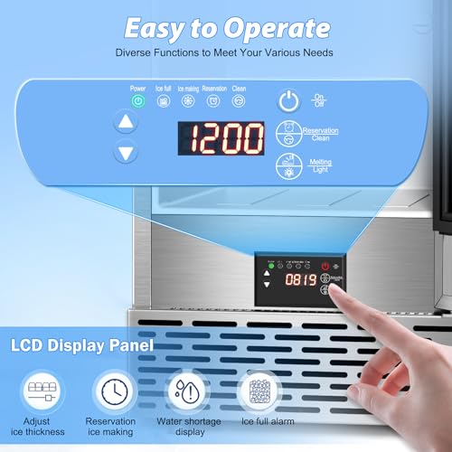 Under Counter Ice Maker (95Lbs/24H-Silver2)
