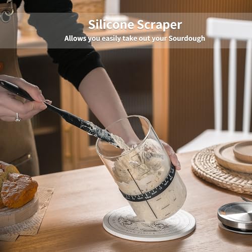 Sourdough Starter Jar (Steel Lid-2 Pack)