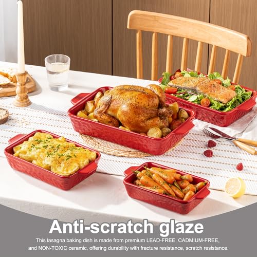 Casserole Dishes for Oven (Red)