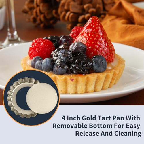 Mini Tart Pan 12PCS (4*0.7Inch)