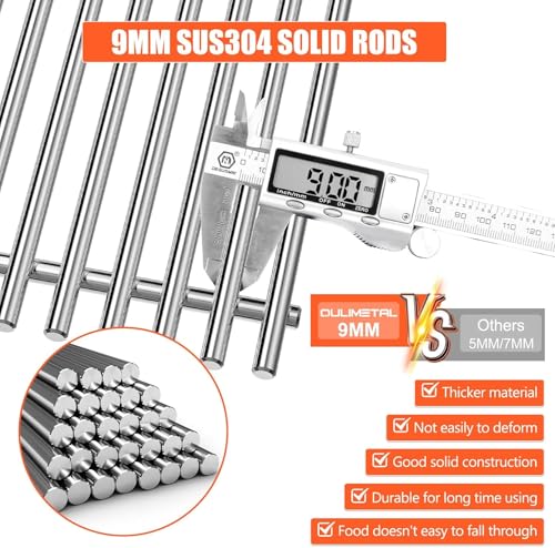 SUS304 9MM Grill Grates for Weber Genesis II E (9MM 18.75" for Weber Genesis 400)