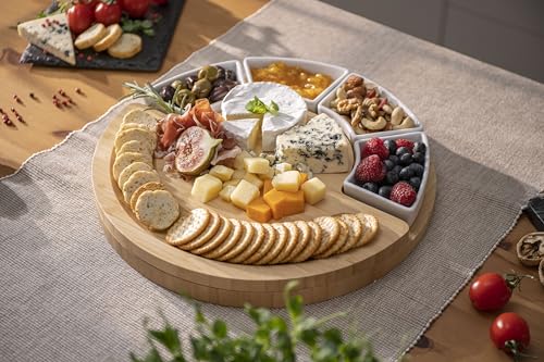 Charcuterie Board Set and Cheese Serving Platter (13 inch)