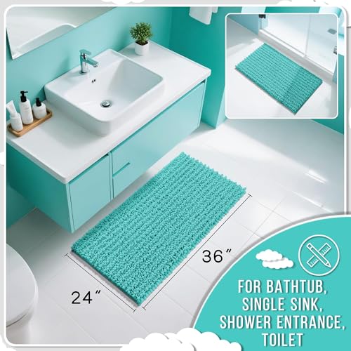 Large Bathroom Rugs Non Slip Washable 36x24 Inch
