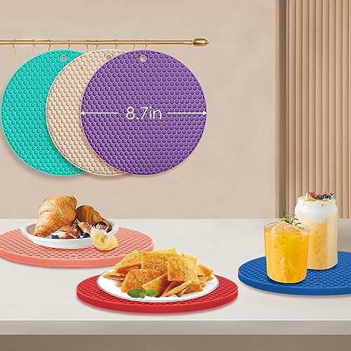 6 Pack Silicone Trivets for Hot Pots and Pans